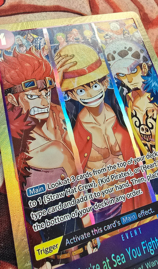 When You're at Sea You Fight against Pirates!! (2025 Pirates League Finals Textured Foil) - One Piece Promotion Cards (OP-PR) Textured Proxy