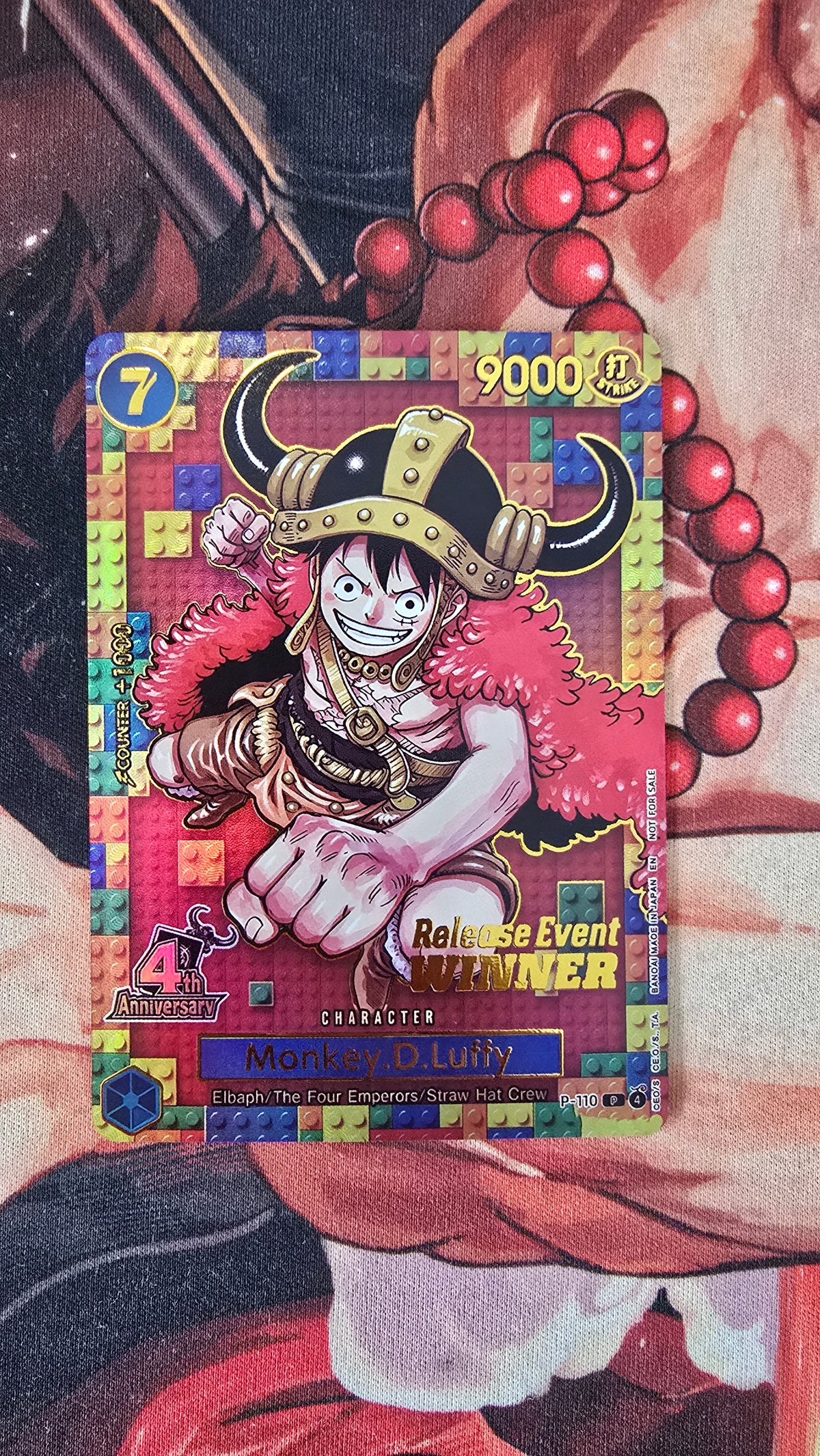 OP17 Pre Release Winner Monkey D Luffy High Quality Textured One Piece Card Game TCG Custom Made Proxy Card