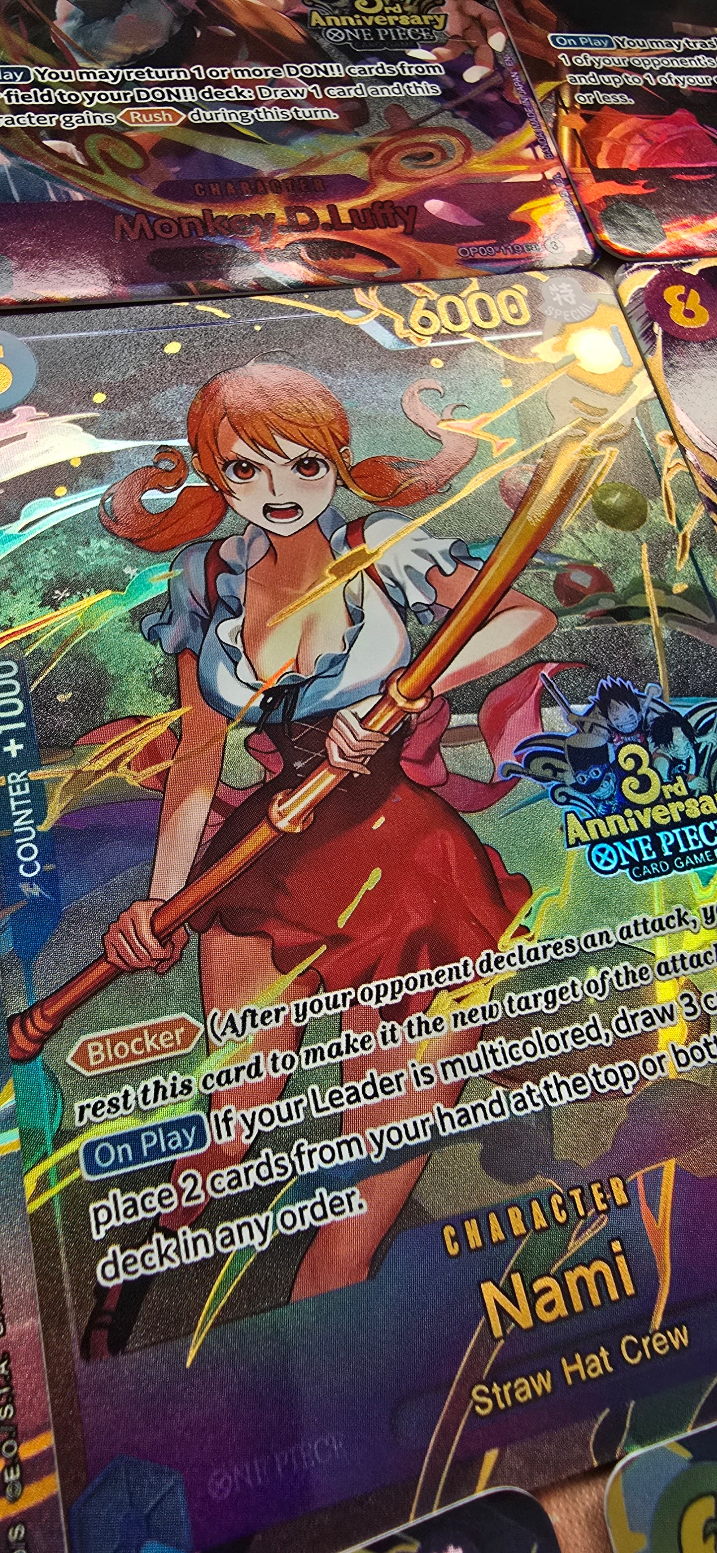 Japanese 3rd Anniversary 8 Card Bundle English One Piece TCG OP Textured Proxy Cards