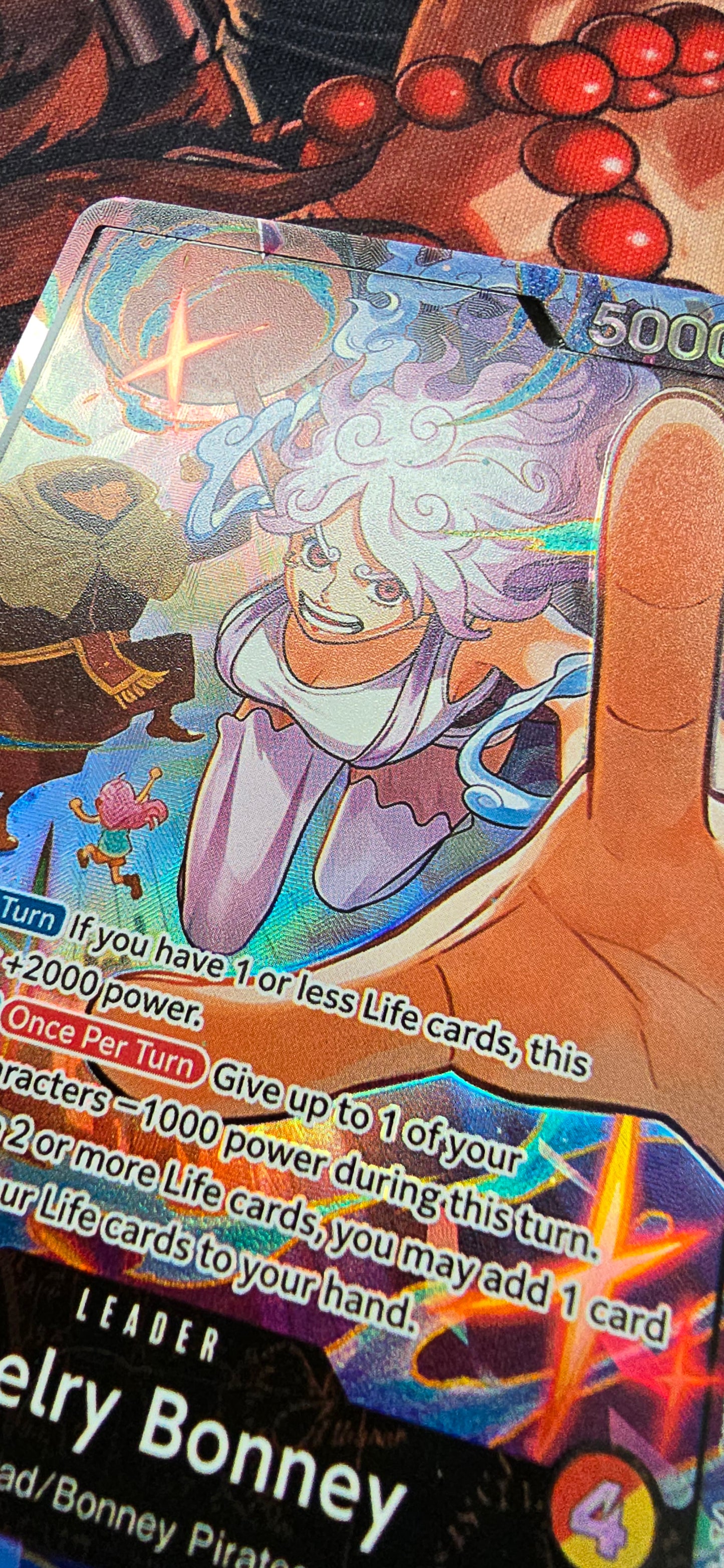 Jewelry Bonney EB04 Alt Art Leader One Piece TCG Textured Custom Made Proxy Card