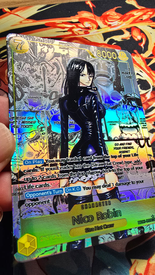 Manga Nico Robin EB03 Custom Made One Piece Premium Quality Textured Card