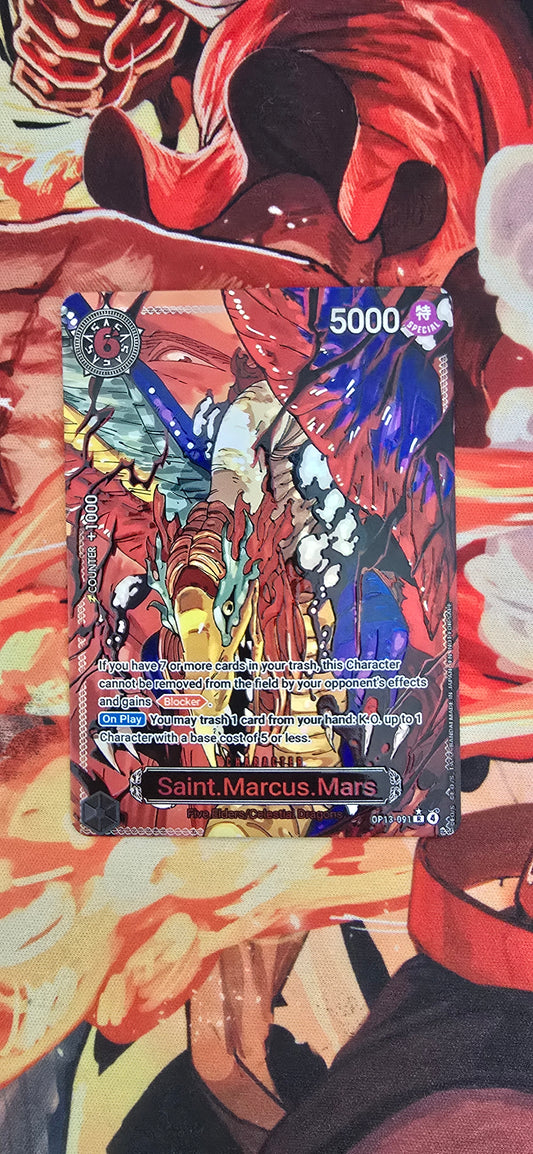 OP13 Saint Marcus Mars Alt Art One Piece Premium Quality Textured Proxy Custom Made Card