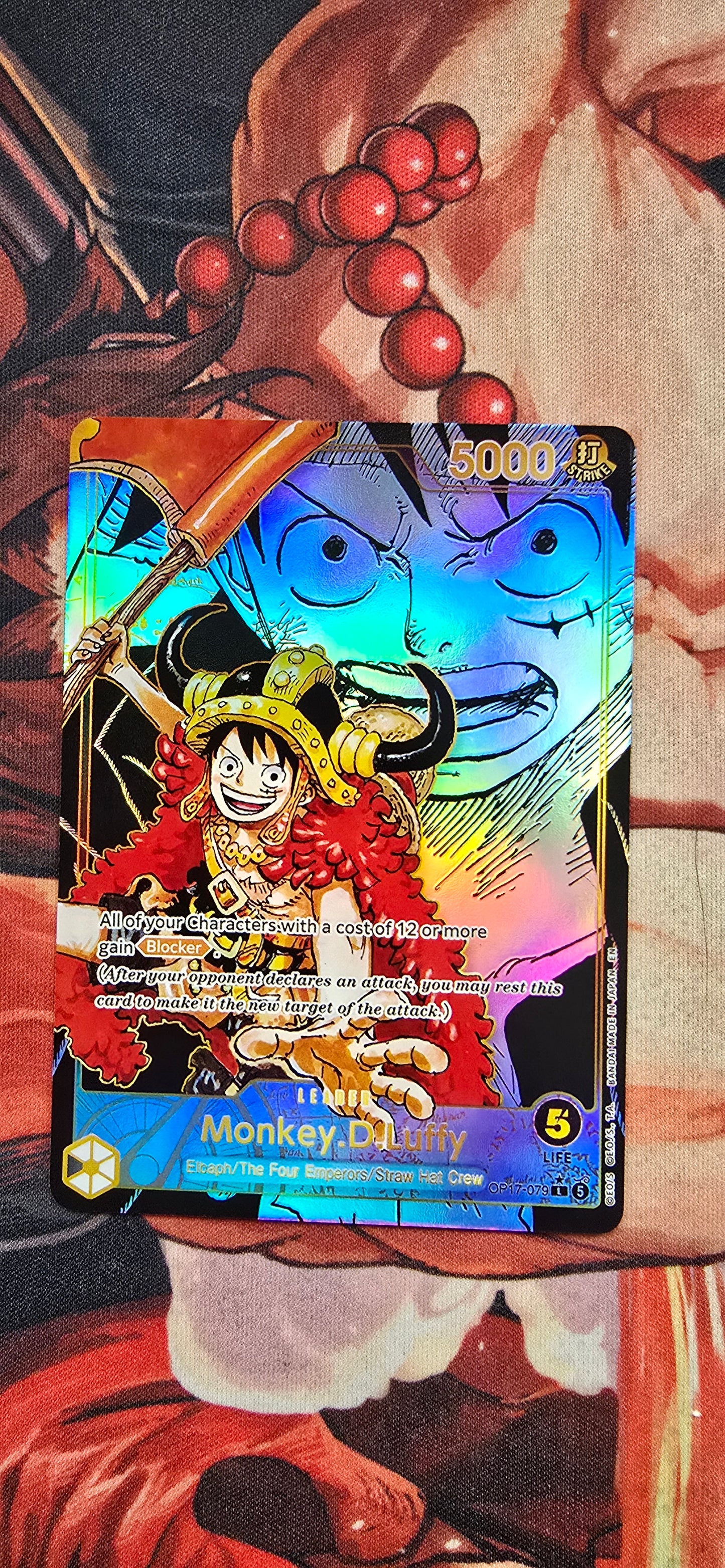 OP17 Monkey D Luffy Super Alt Art Manga Leader One Piece TCG Textured Custom Made Proxy Card