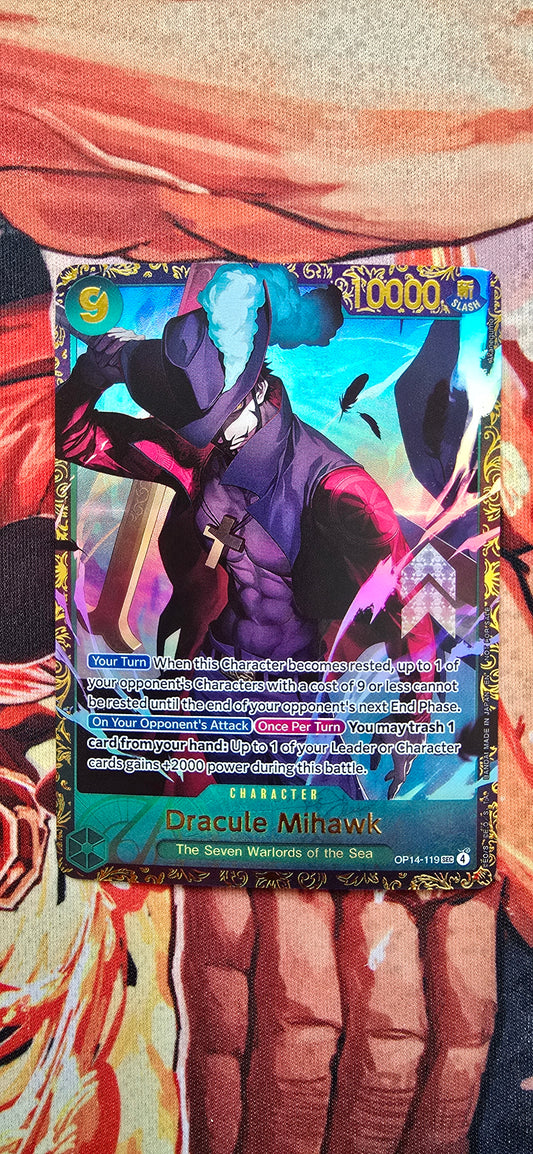 OP14 Dracule Mihawk Championship 26-27 TCG Textured Premium OP One Piece Proxy English