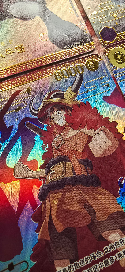 12 Card Bundle: Chinese 4th Anniversary High Quality Textured OP One Piece Custom Made Proxy Cards
