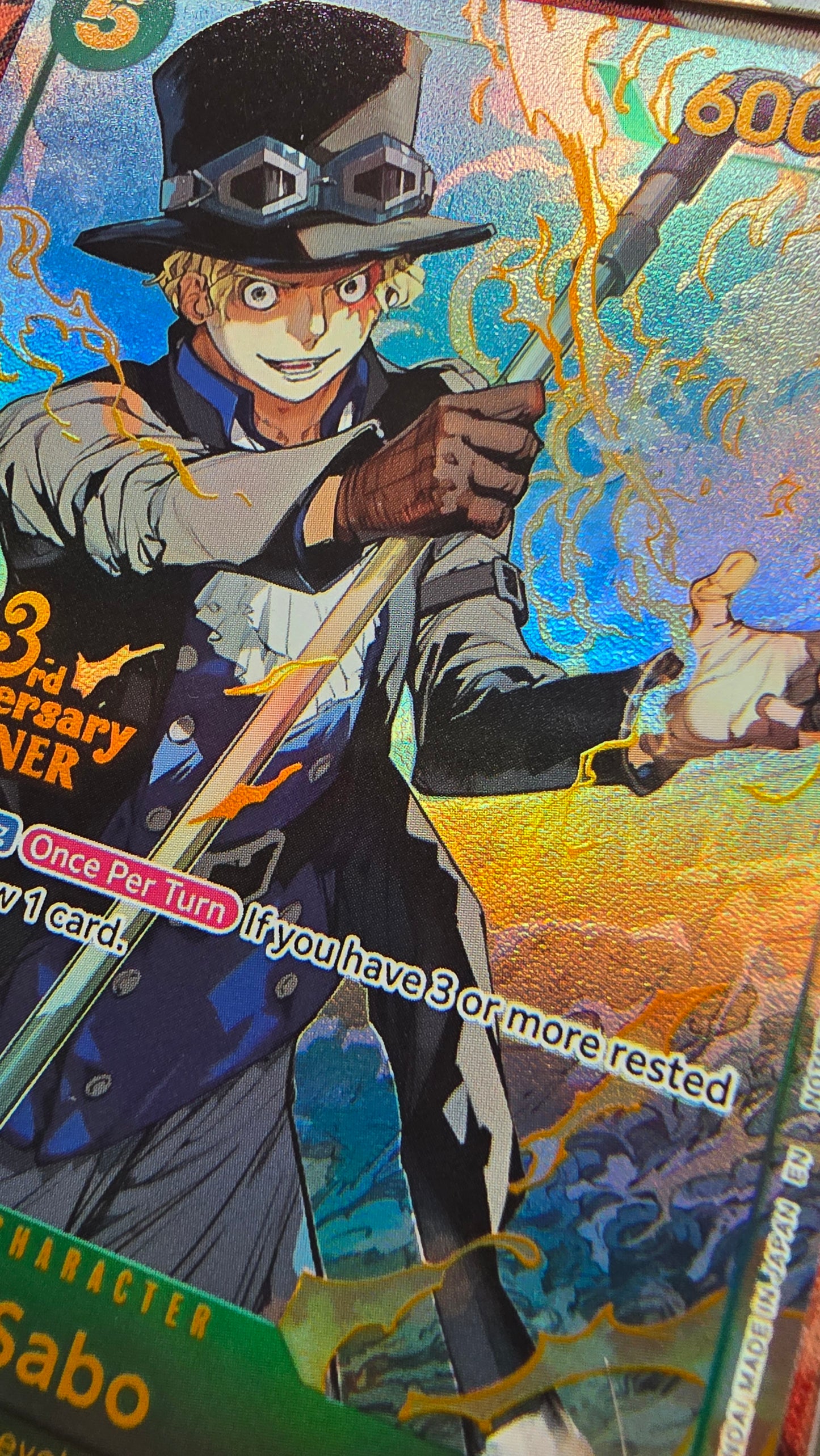 3 Card Bundle - 3rd Anniversary Winner Monkey D Luffy, Sabo & Portgas D Ace Store Championship One Piece Card Game Textured Proxy