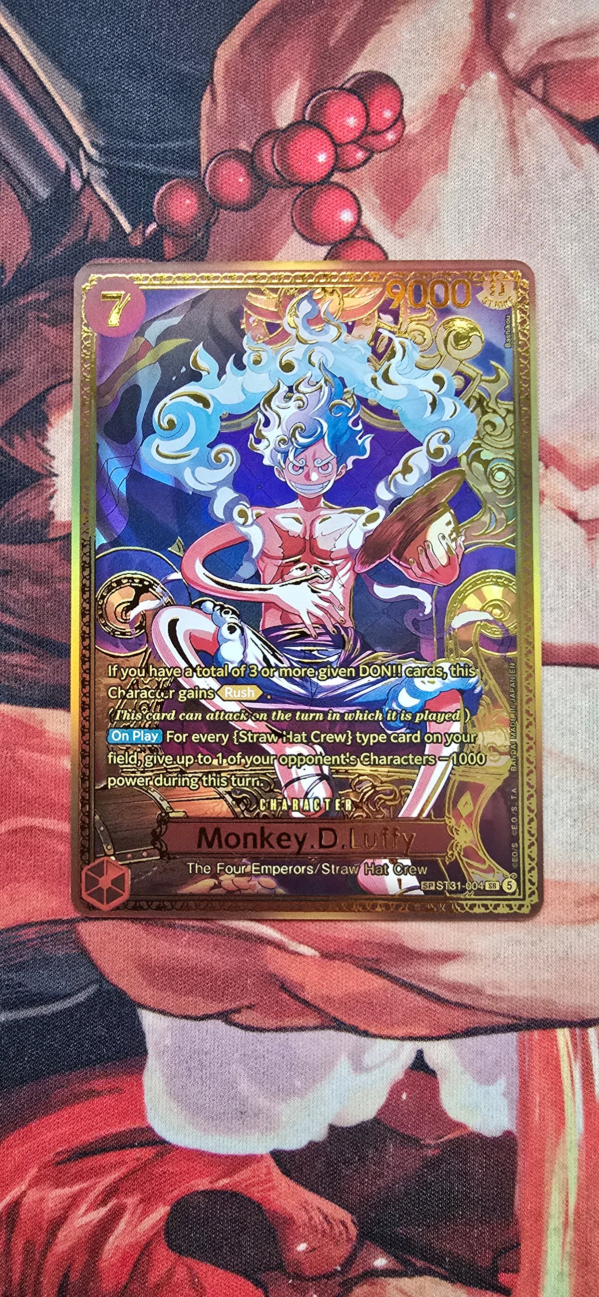 OP17 Monkey D Luffy Gold SP ST31-004 Textured One Piece Card Game TCG Custom Made Proxy Card