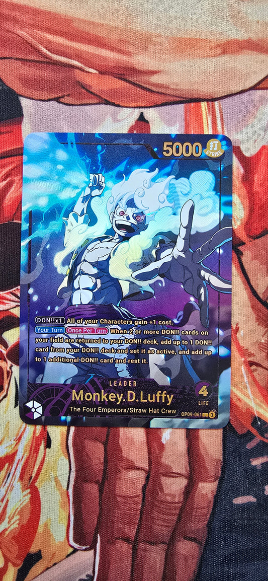 Monkey D Luffy Gear 5 Lightning Leader Custom Made One Piece Textured Card