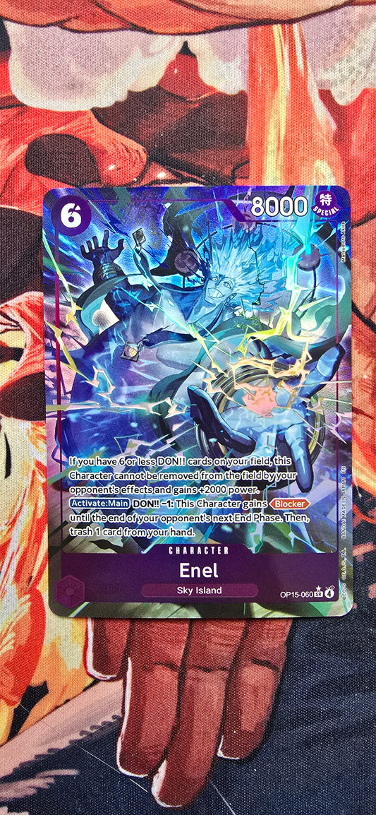 OP15 Enel SR Alt Art Event Card One Piece Premium Textured Proxy English