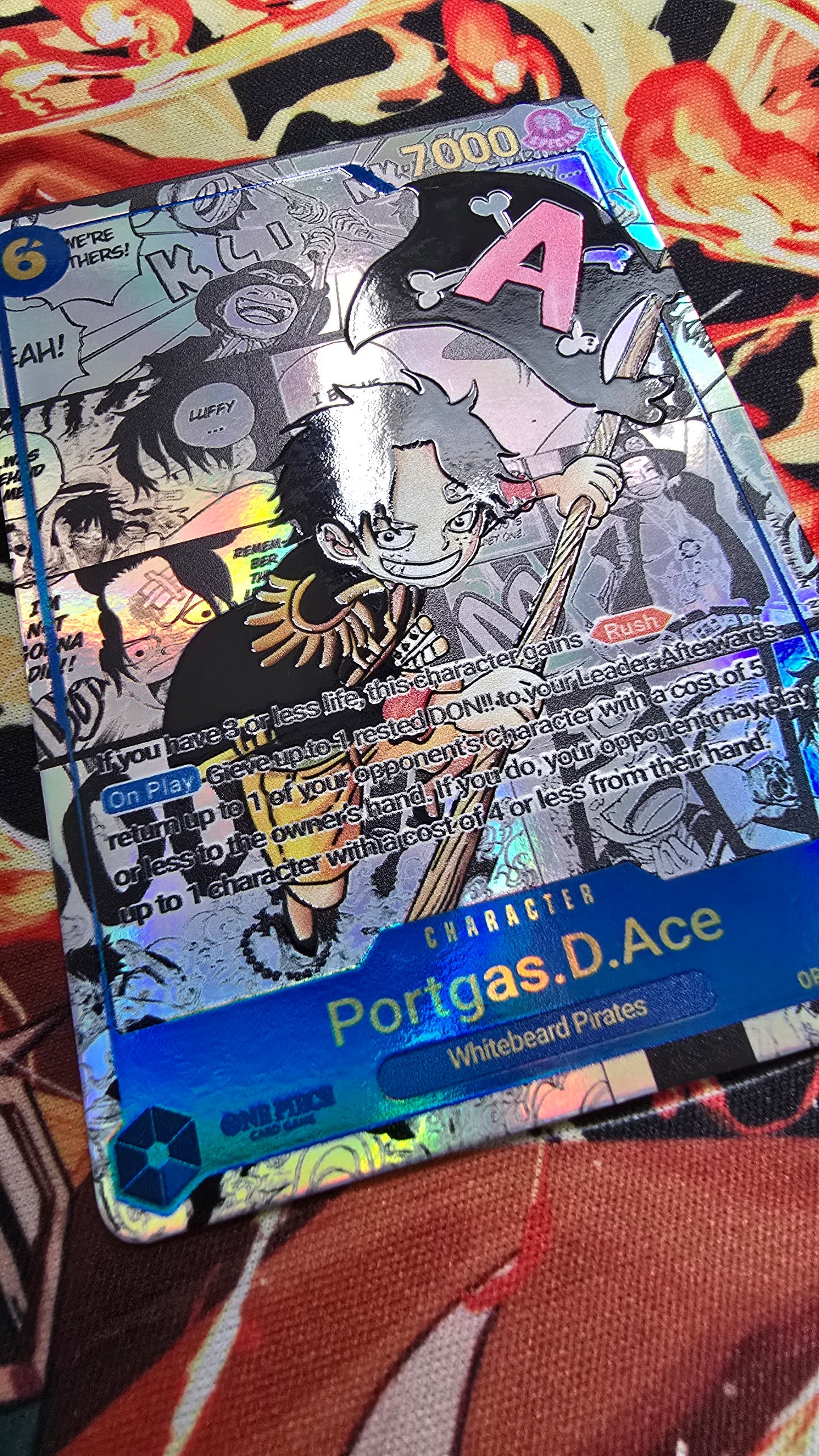 3 Card Bundle: Luffy Ace & Sabo Manga OP13 One Piece Premium Quality Textured Proxy Custom Made Card