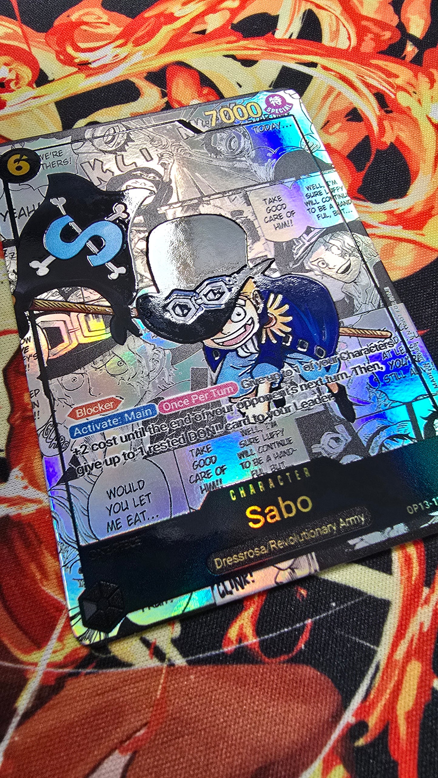 3 Card Bundle: Luffy Ace & Sabo Manga OP13 One Piece Premium Quality Textured Proxy Custom Made Card