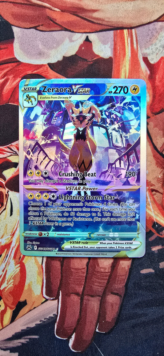 Zeraora VSTAR GG43/GG70 Crown Zenith Galarian Holo Pokemon Card Custom Made Proxy