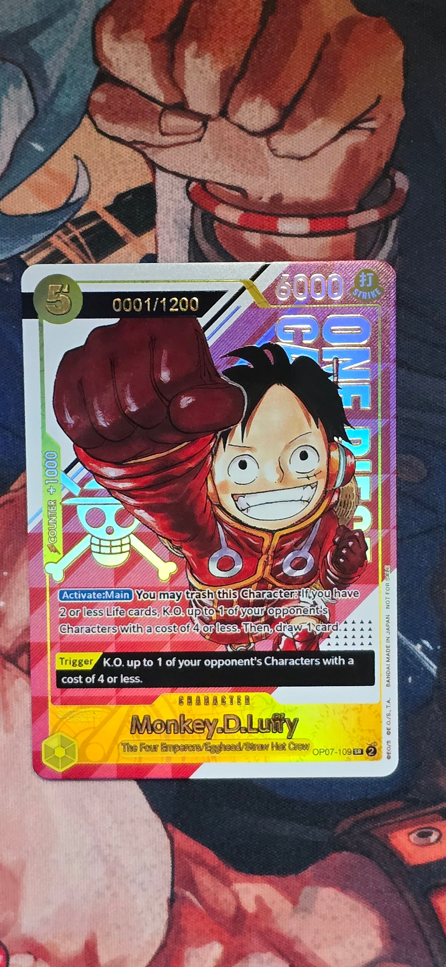 OP07 Monkey D Luffy Serialised TCG Textured Premium OP One Piece Proxy English