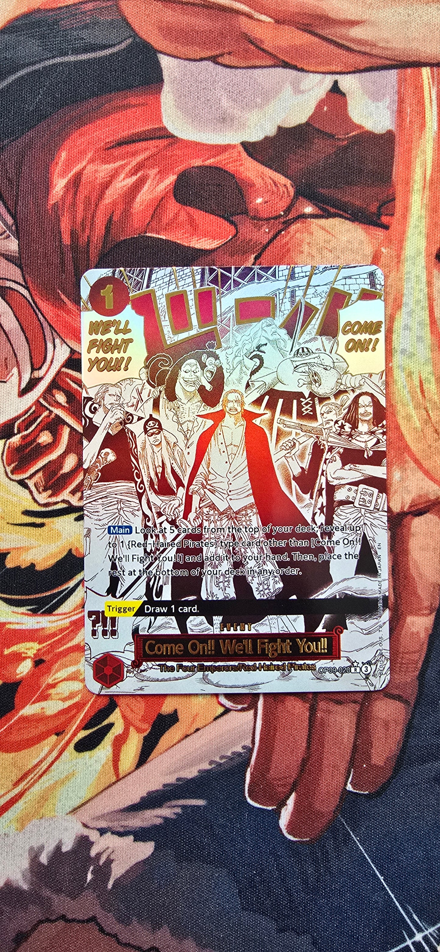 Manga PRB02 Come On We'll Fight You One Piece Premium Quality Textured Proxy Custom Made Card