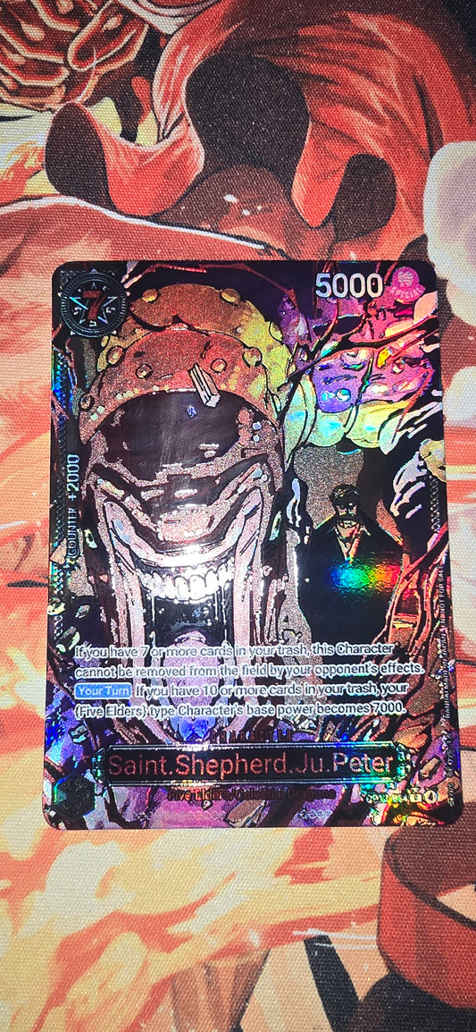 OP13 Saint Shepherd Ju Peter Alt Art One Piece Premium Quality Textured Proxy Custom Made Card