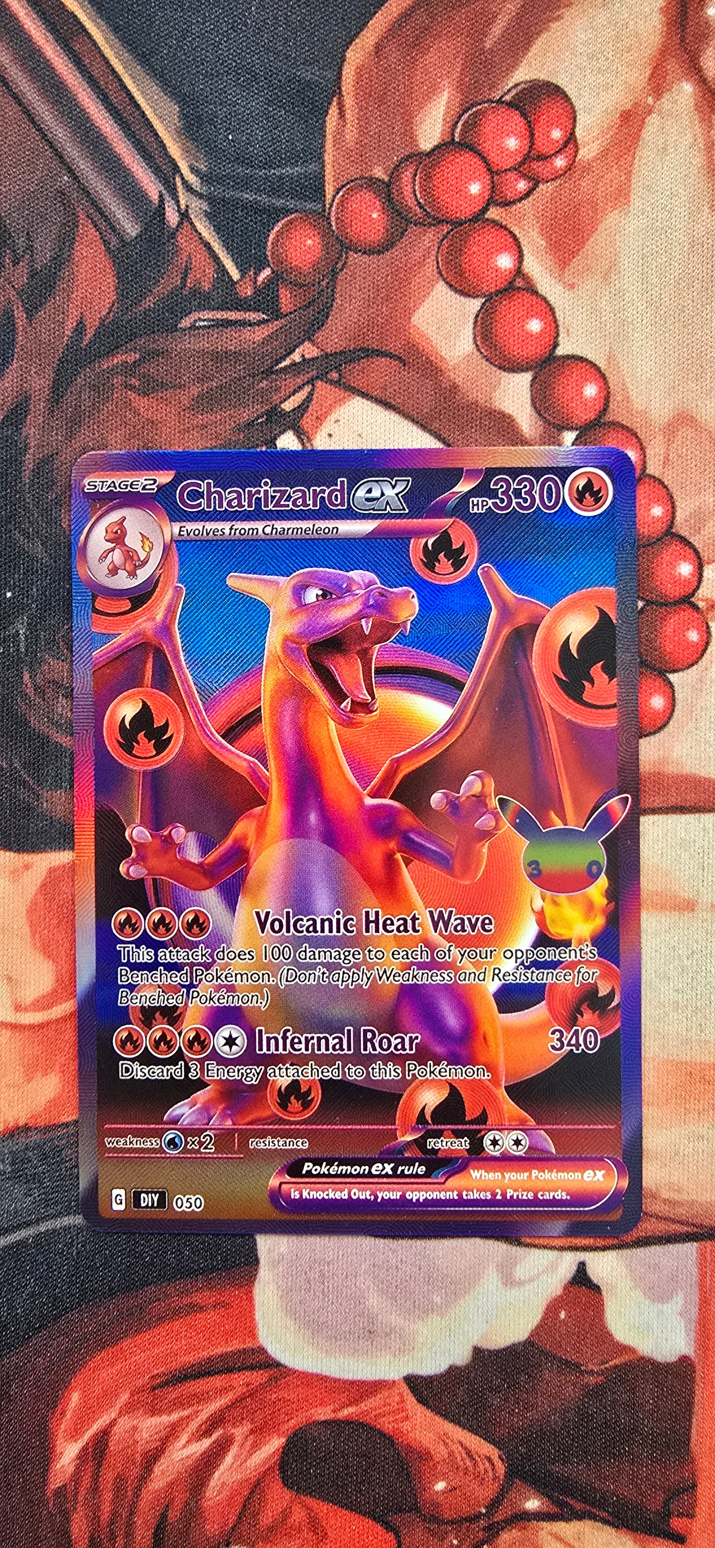 30th Anniversary Charizard Pokemon TCG Custom Made Card