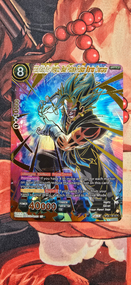 SSB Kaio-Ken Vegito, Blue Potara-Fusion Warrior Champion BT24-39 Dragon Ball Super Beyond Generations Proxy Card