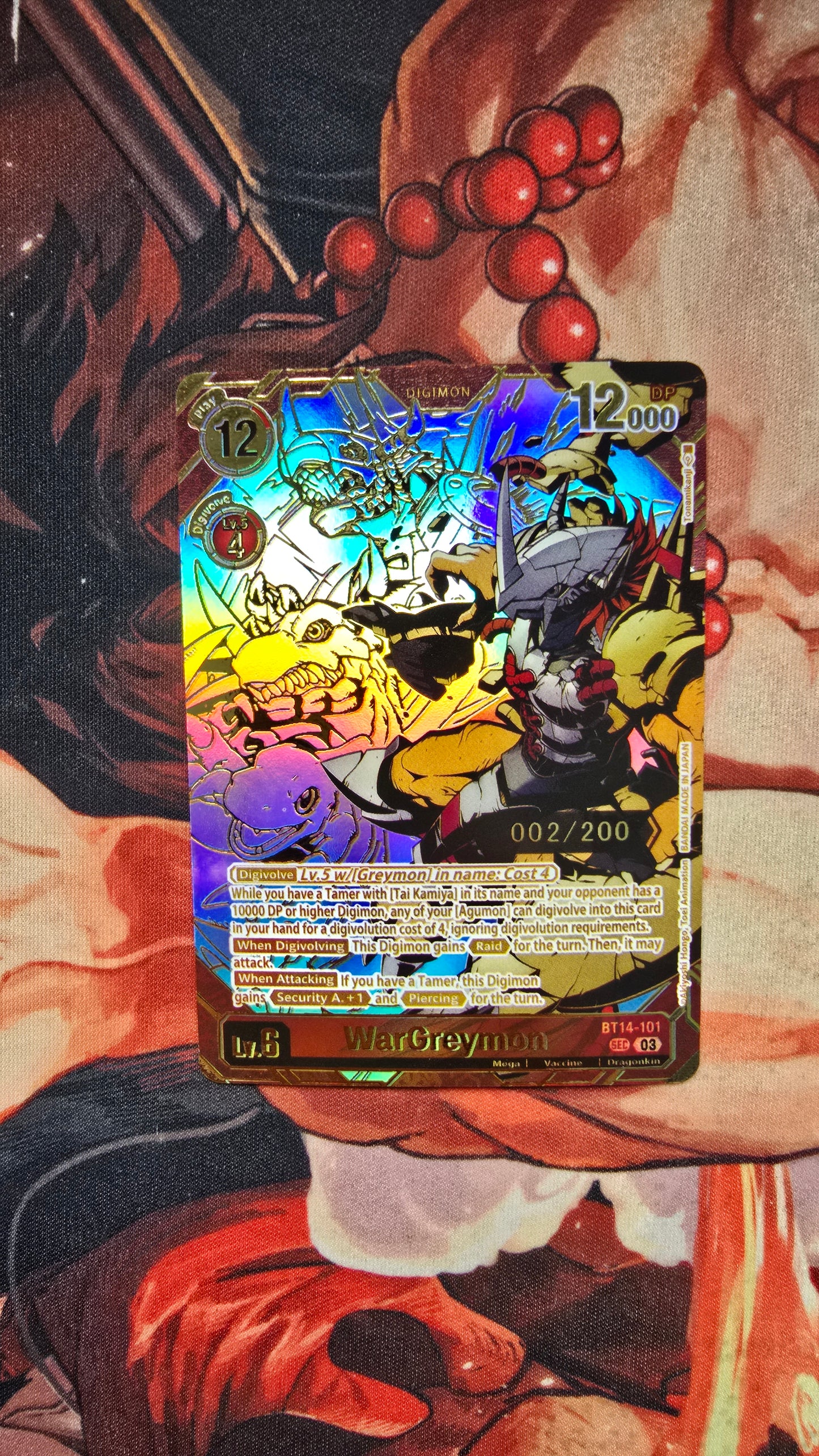 WarGreymon Numbered BT14 SEC Digimon Premium TCG Custom Made Proxy