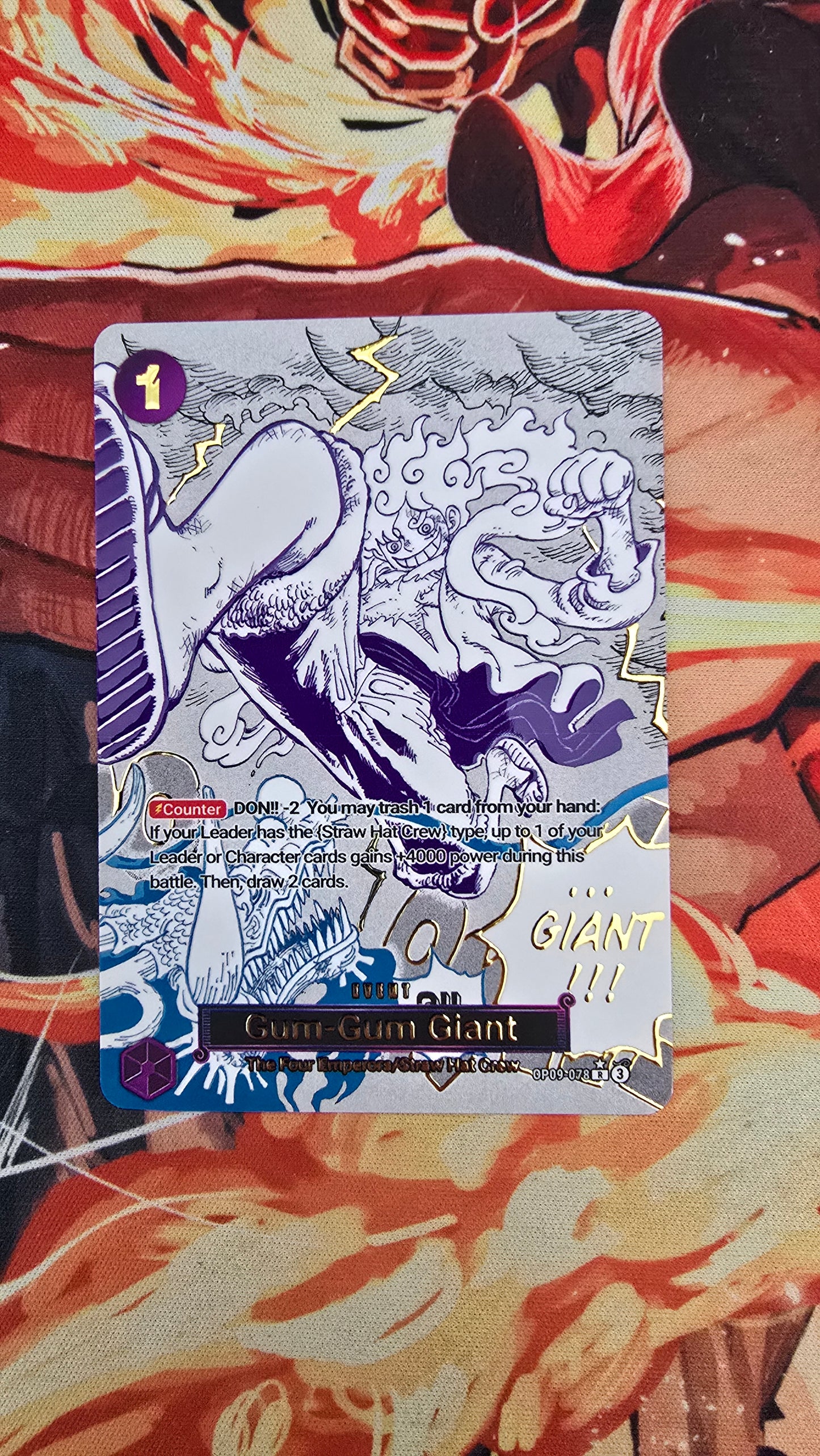 Preorder: PRB02 Gum Gum Giant One Piece Premium Quality Textured Proxy Custom Made Card