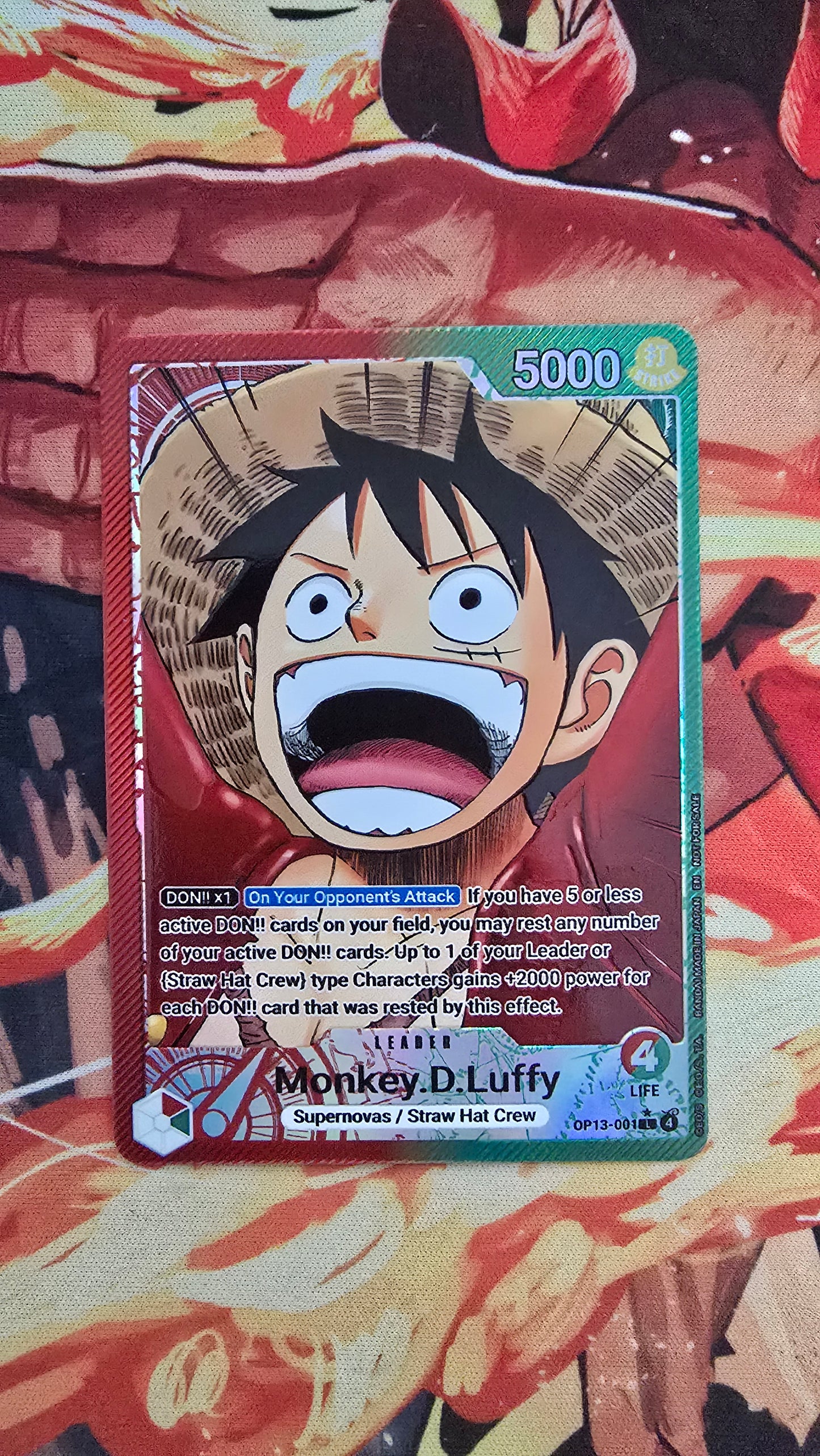 6 Card Leader Bundle: Imu, Gol D Roger, Jewerly Bonney, Monkey D Luffy, Sabo, Portgas D Ace OP13 Textured Holo Alt Art One Piece TCG English Proxy Card