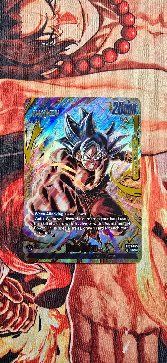 Son Goku Leader Back FB09-025 Dragon Ball Fusion World Dual Evolution Proxy Card