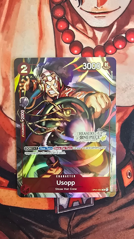 Usopp Treasure Cup Exclusive One Piece TCG Textured Promo Custom Made Card