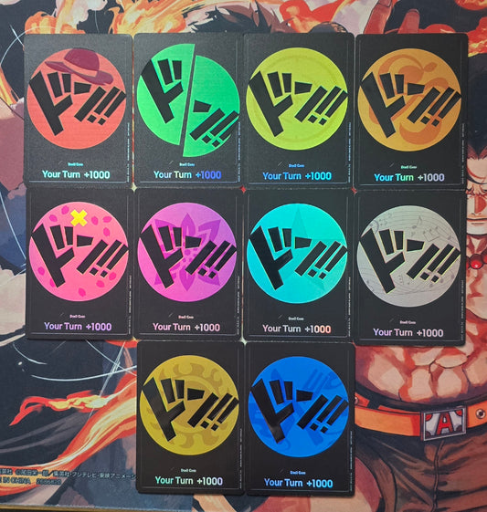 10 Card Bundle: Strawhat Pirates Crew DON Set! One Piece Card Game High Quality Textured Card Proxy