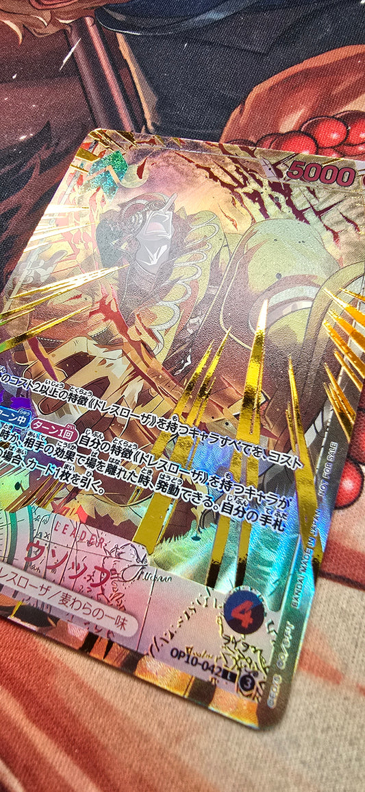 PREORDER: Usopp Leader Flame-Flame Fruit Coliseum One Piece TCG Textured Custom Made Proxy Card Japanese
