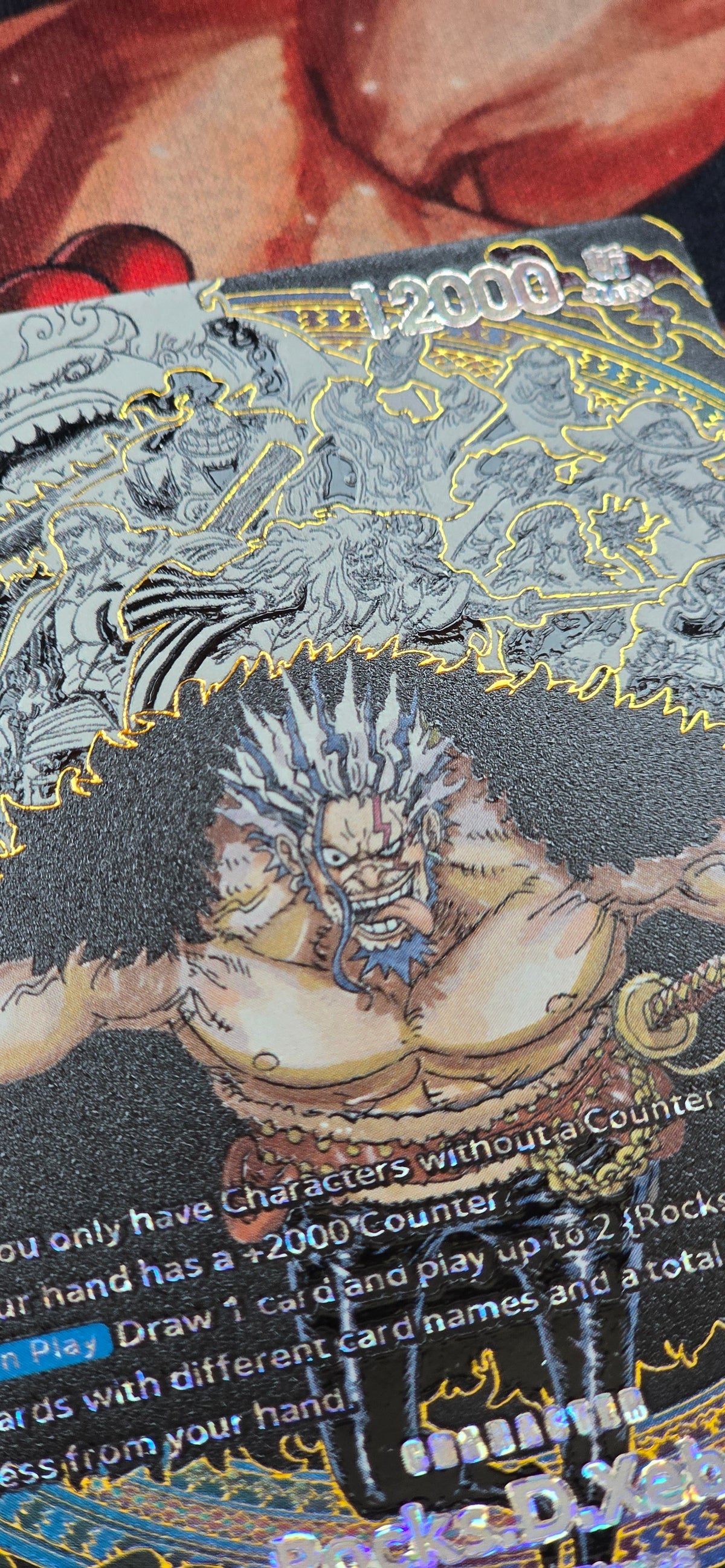 Rocks D Xebec OP17-118 SEC Pirate Crew Super Alt Manga Premium Textured One Piece Card Game TCG Custom Made Proxy Card