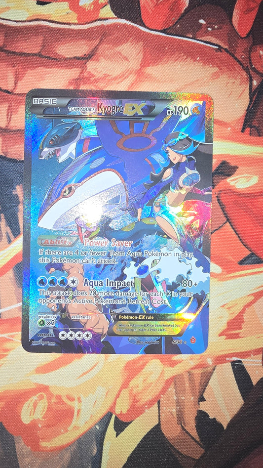 Team Aqua's Kyogre EX #6 Pokemon Double Crisis English Card Proxy