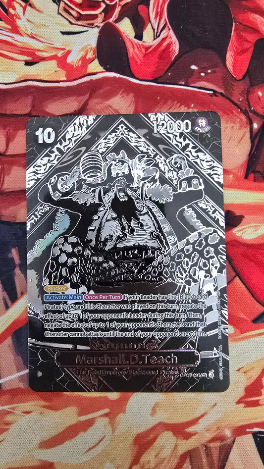 OP12 SP Marshall D Teach Silver One Piece Card Game OP TCG Proxy English
