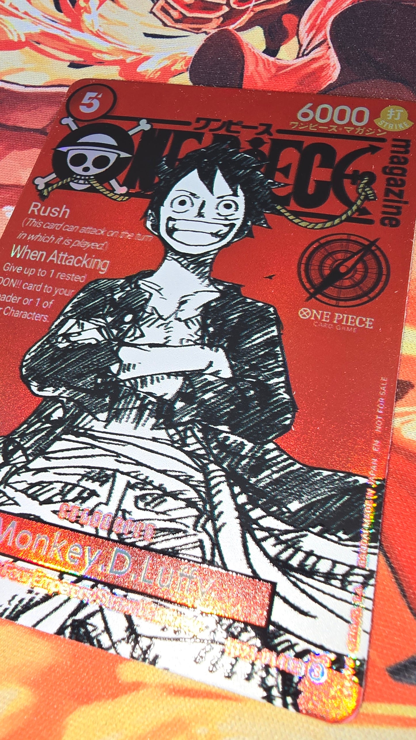 Magazine Promo Monkey D Luffy Textured One Piece Card Game OP TCG Proxy English