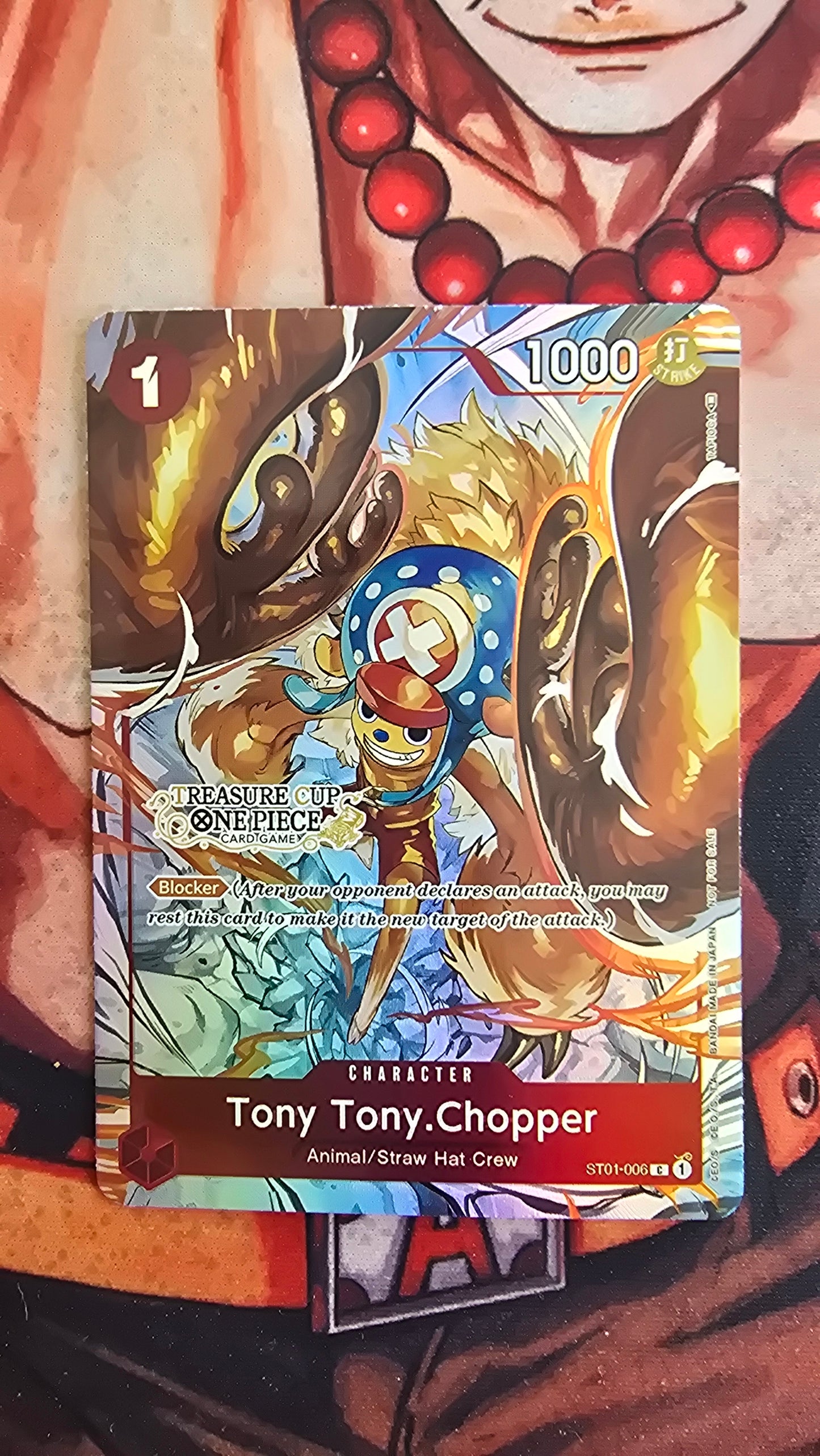 Tony Tony Chopper Treasure Cup Exclusive One Piece TCG Textured Promo Custom Made Card