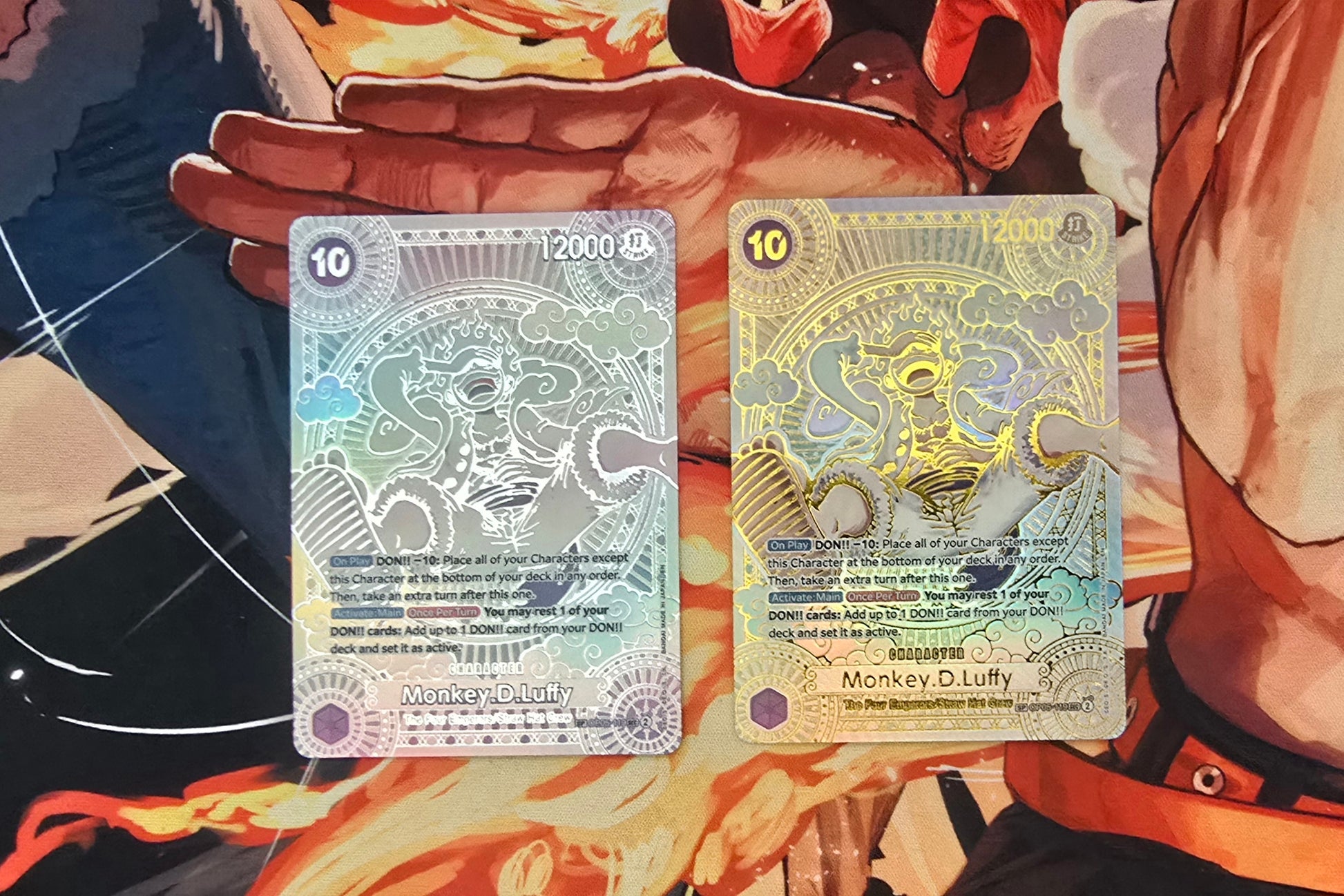 one piece gear 5 card game Gear 5 SP Monkey D Luffy Gold & Silver One Piece Card Game Premium Qua – OP Proxies TCG