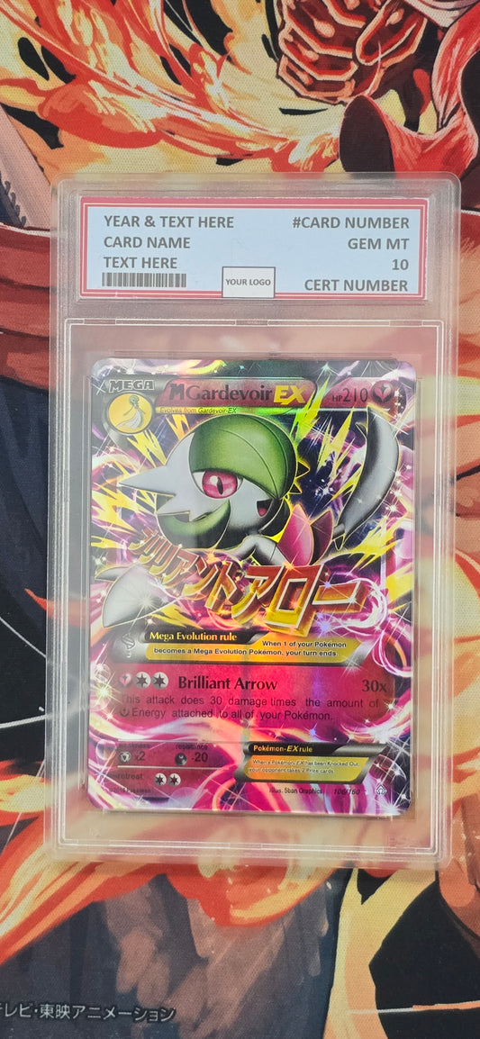 Graded PSA Style Mega Gardevoir EX XY 106/160 Primal Clash Ultra Rare Holo Pokemon Proxy Card Slab