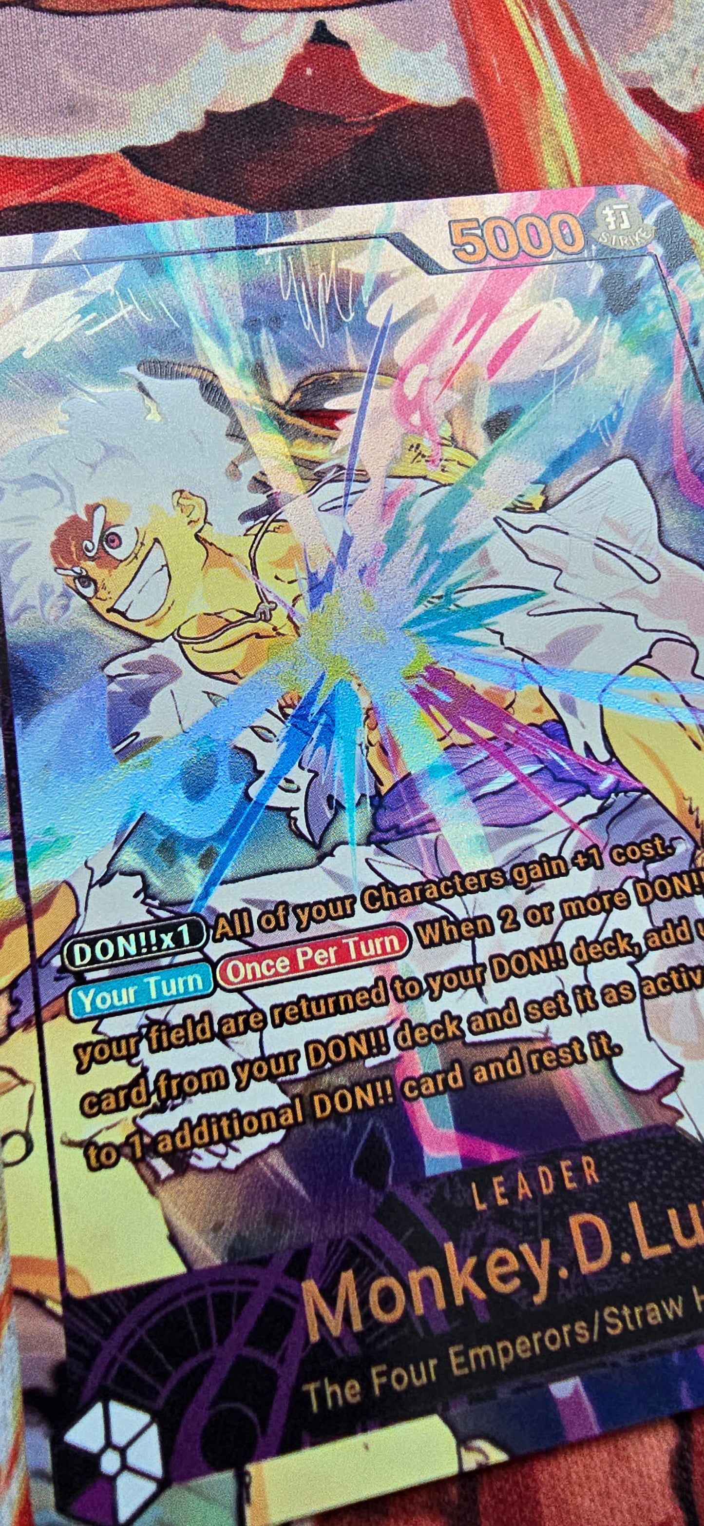 Monkey D Luffy Gear 5 OP09 Leader Custom Made One Piece Textured Card
