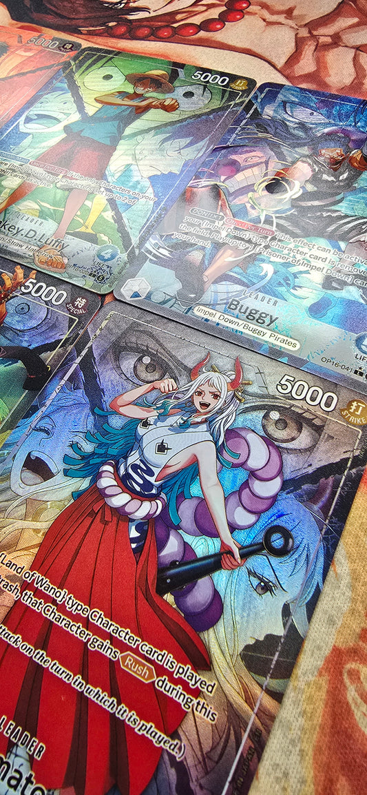 6 Card Bundle: OP16 Alt Art Leaders Holo One Piece TCG Proxy Cards English