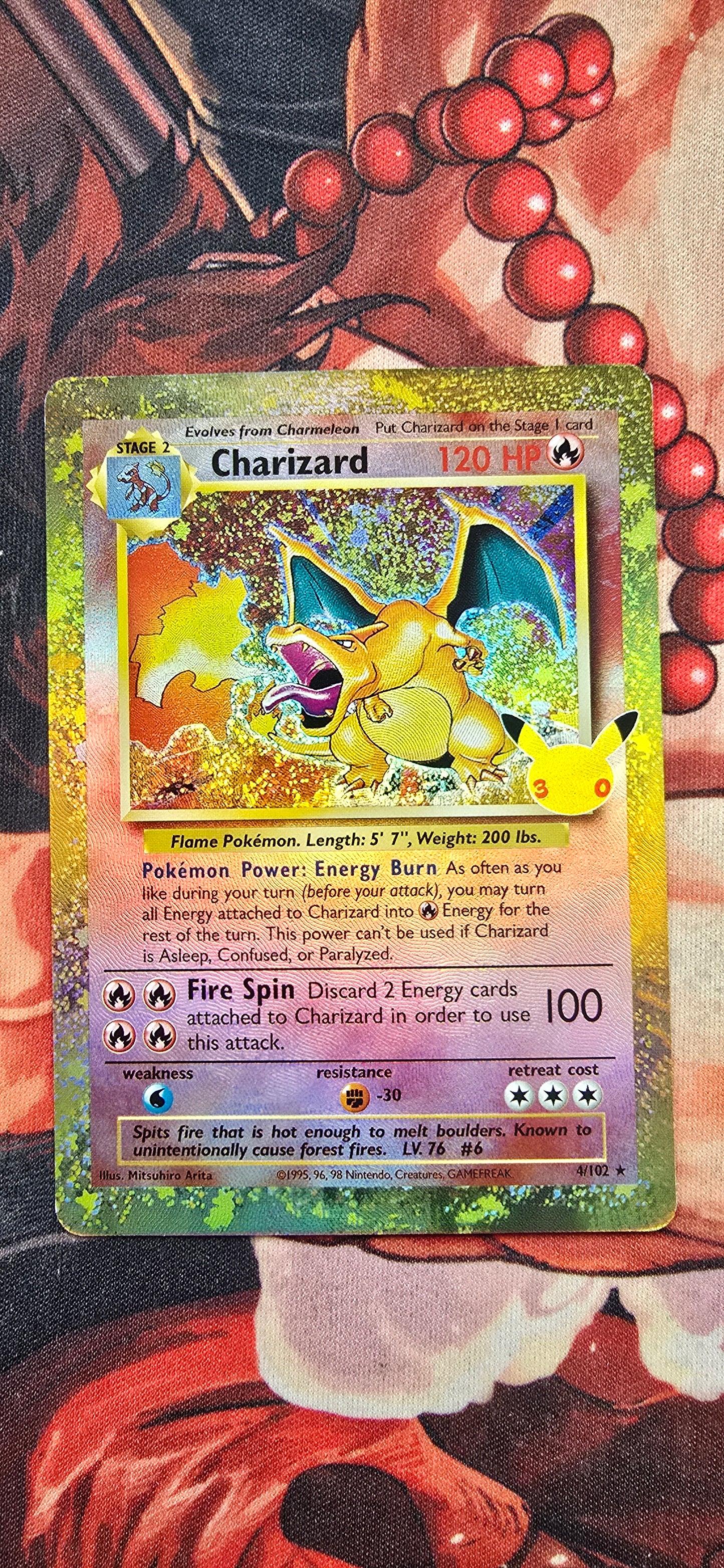 30th Anniversary Charizard 1999 Pokemon TCG Custom Made Card