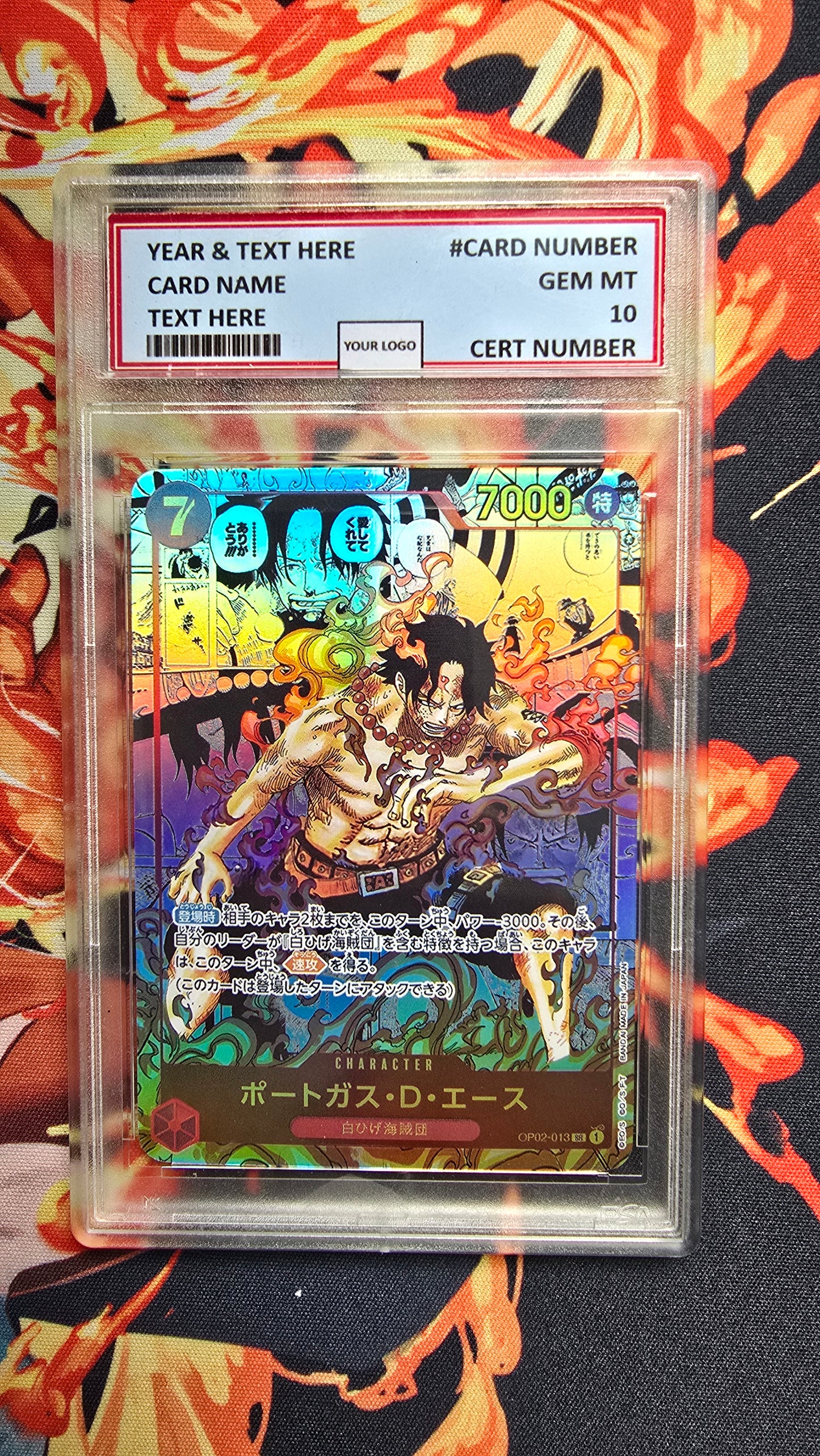 JAPANESE Graded PSA 10 Style One Piece TCG OP01 - EB03 Manga High Quality Textured Cards Card Proxy