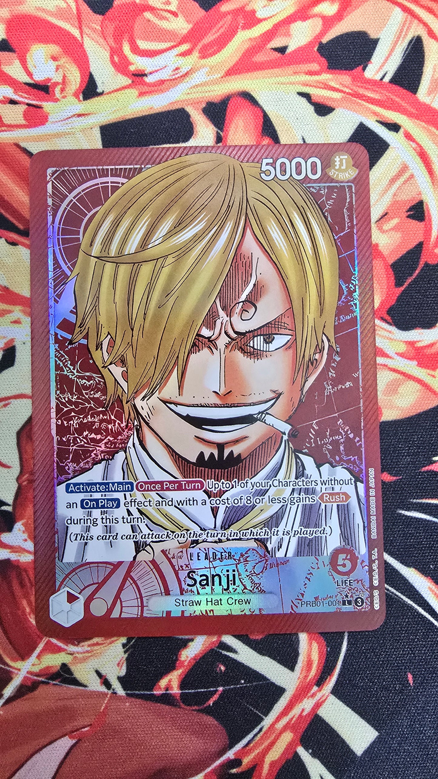 PROB01 Sanji Leader Alt Art Holo One Piece TCG Proxy Card