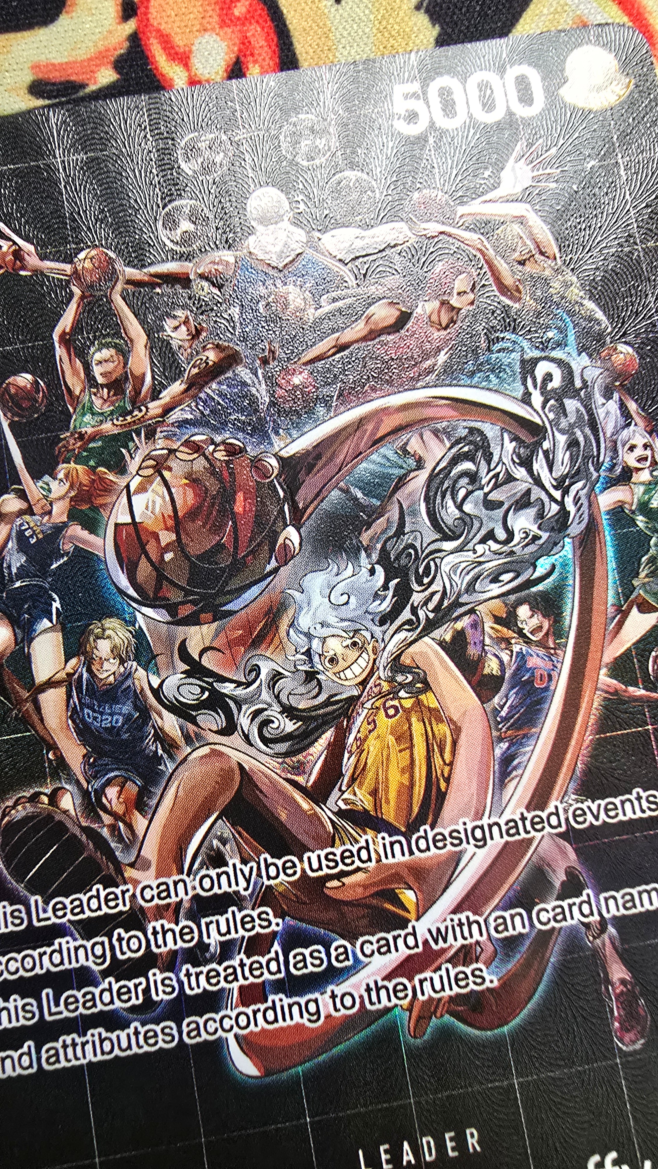 Monkey D Luffy One Piece x NBA Base Shop Promo Leader Card OP TCG