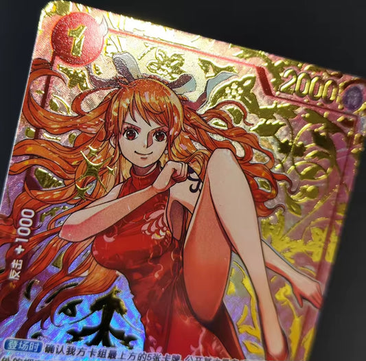 PREORDER Chinese 1st Anniversary Nami Blue, Nami Red & Robin Alt Art Exclusive One Piece TCG Textured Premium Custom Made Proxy