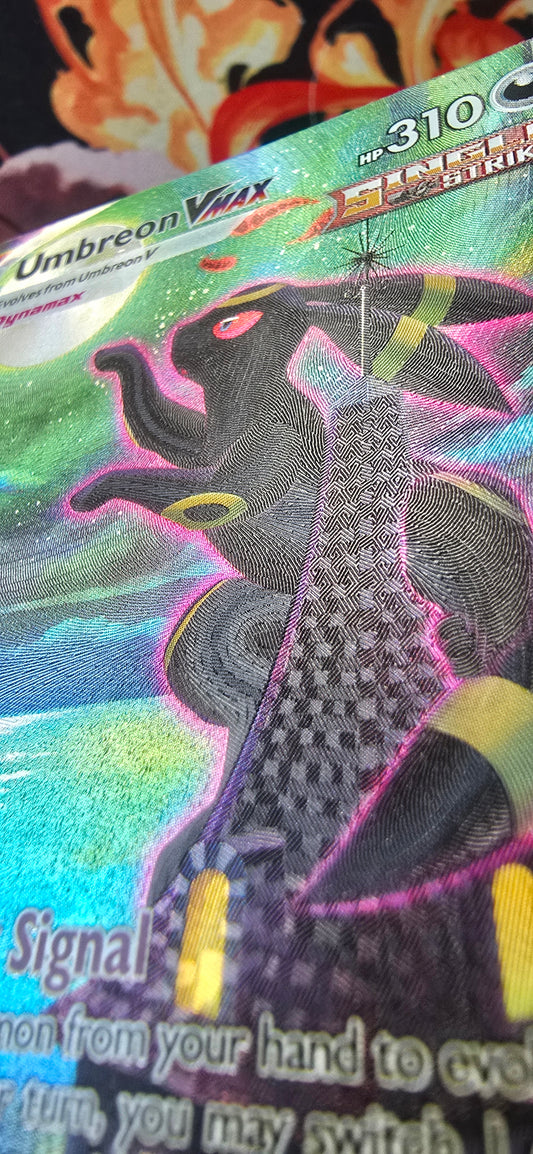 Umbreon VMAX 215/203 Evolving Skies Alt Art Secret SWSH Holo Pokemon TCG Card Premium Textured Proxy