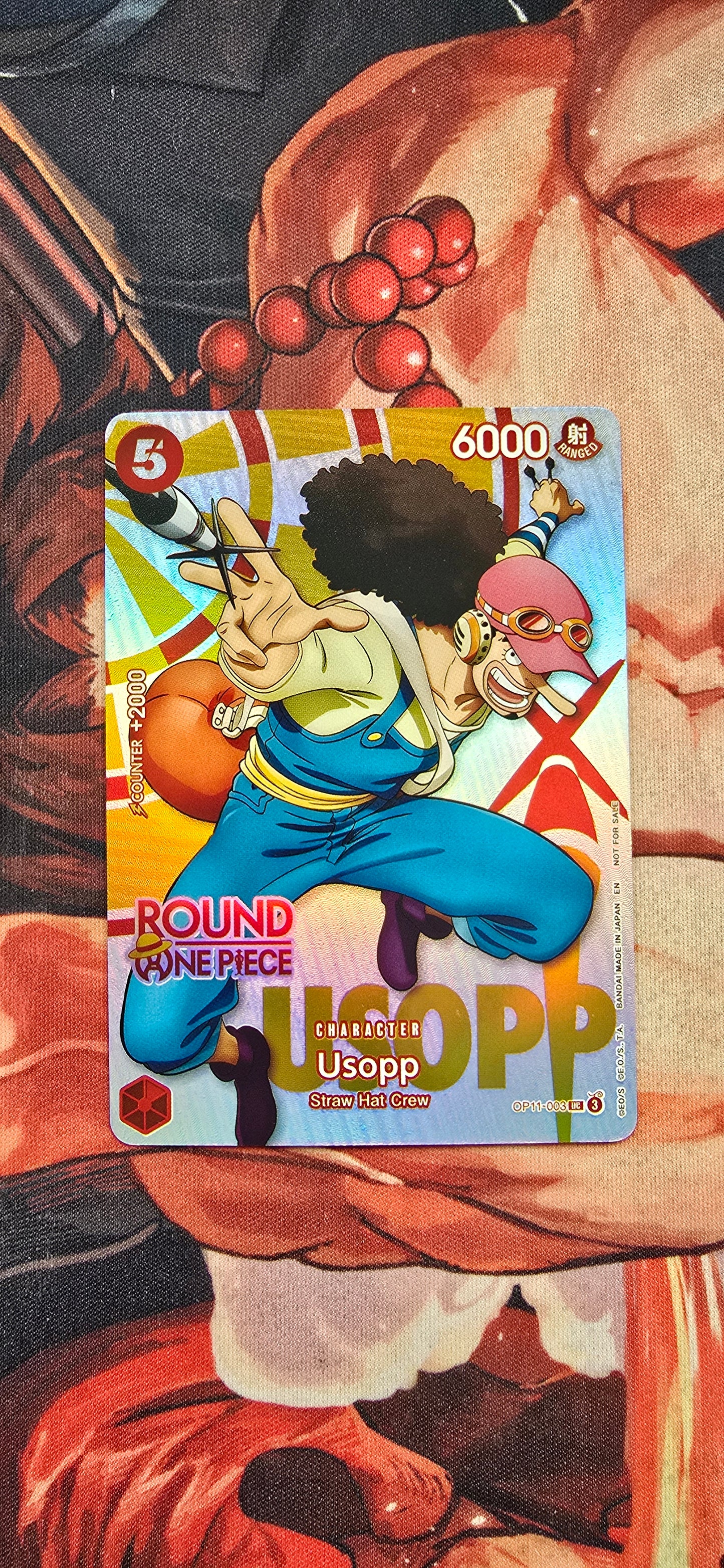 Round 1 x One Piece English TCG Textured Custom Made Proxy Cards