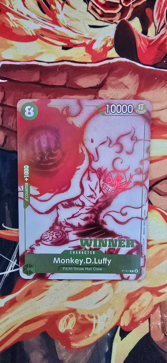 Winner Monkey D Luffy Uta Deck Battle Promo One Piece Card Game TCG Textured Proxy