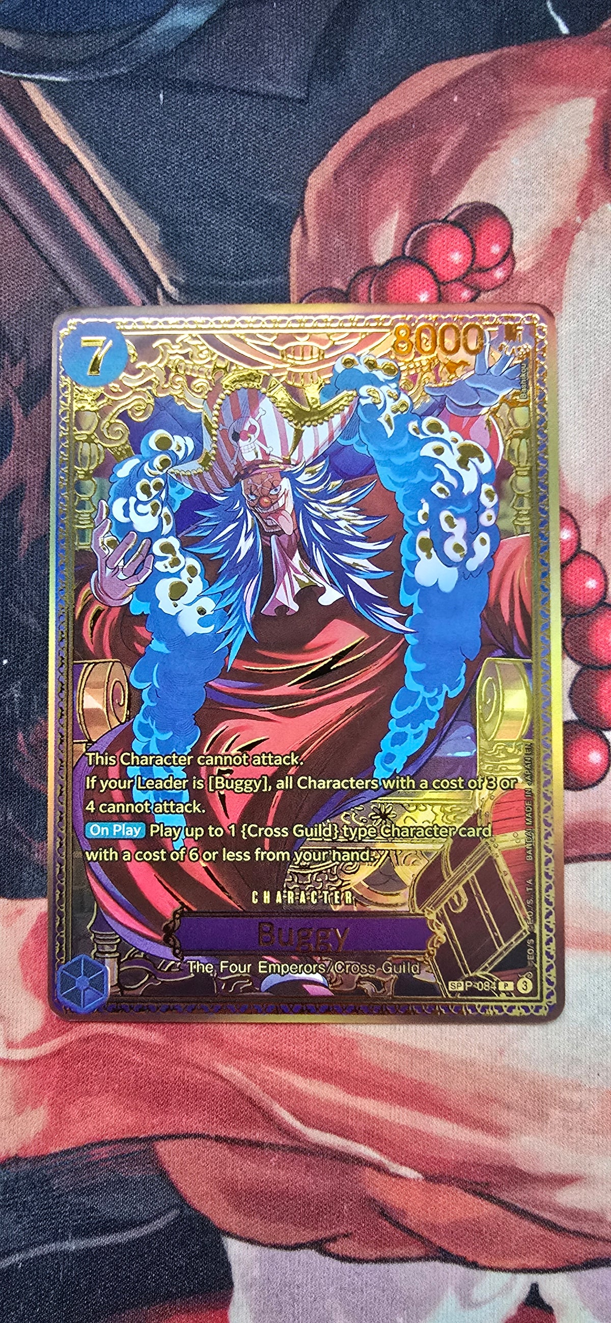 OP17 Buggy Gold SP P-084 Textured One Piece Card Game TCG Custom Made Proxy Card