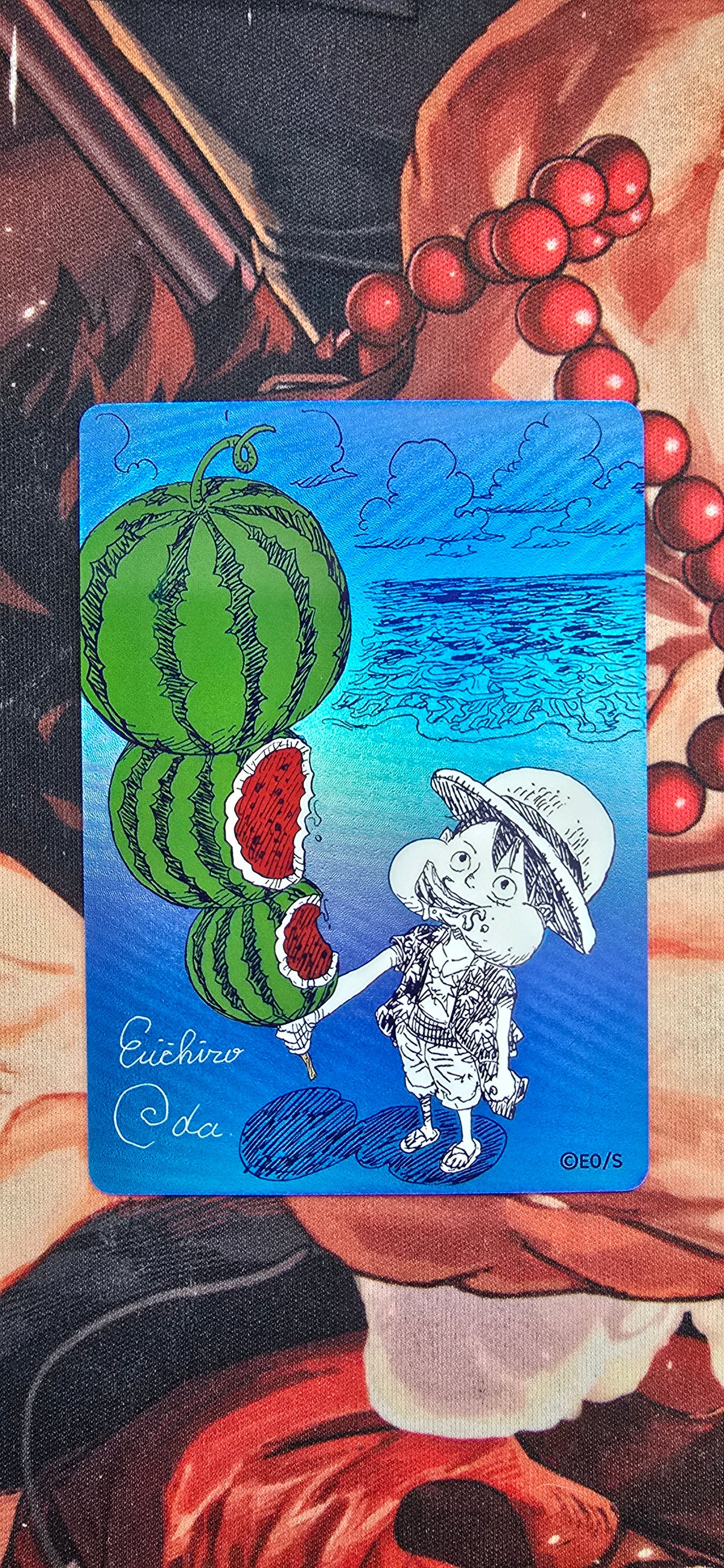 Monkey D Luffy Natsucomi 2026 Meta-Kira Watermelon Promo Japan Exclusive Custom Made One Piece Textured Proxy Card