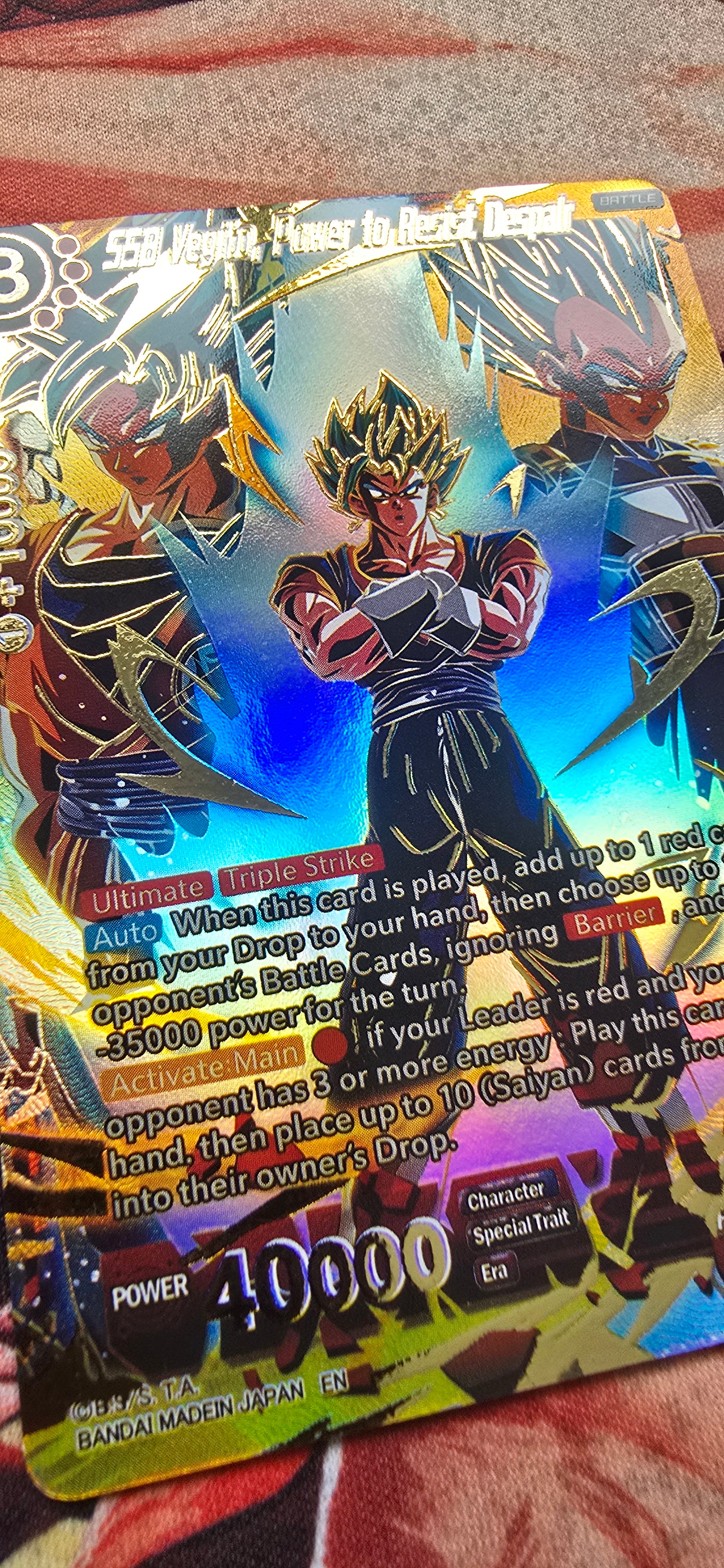SSB Vegito, Power to Resist Despair History of Z BT27 Dragon Ball Supe OP Proxies TCG SSB Vegito, Power to Resist Despair History of Z BT27 Dragon Ball Supe OP Proxies TCG