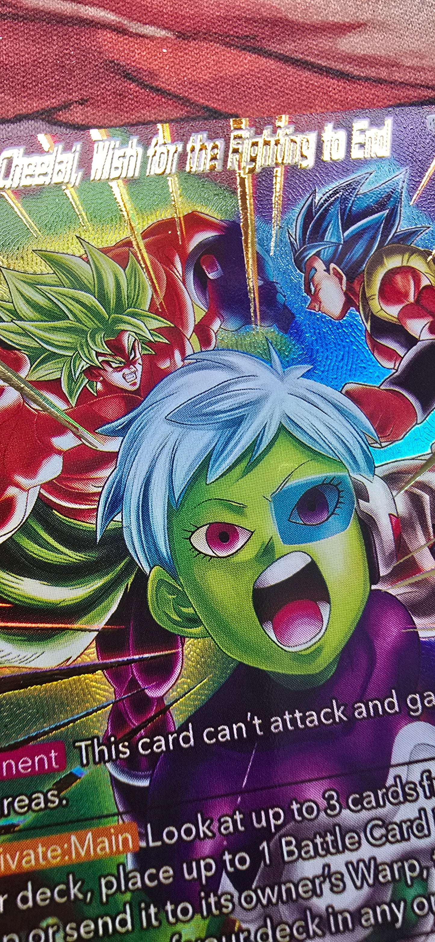 Cheelai, Wish For The Fighting To End BT25-144 Dragon Ball Super Legend Of The Dragon Balls Proxy Card