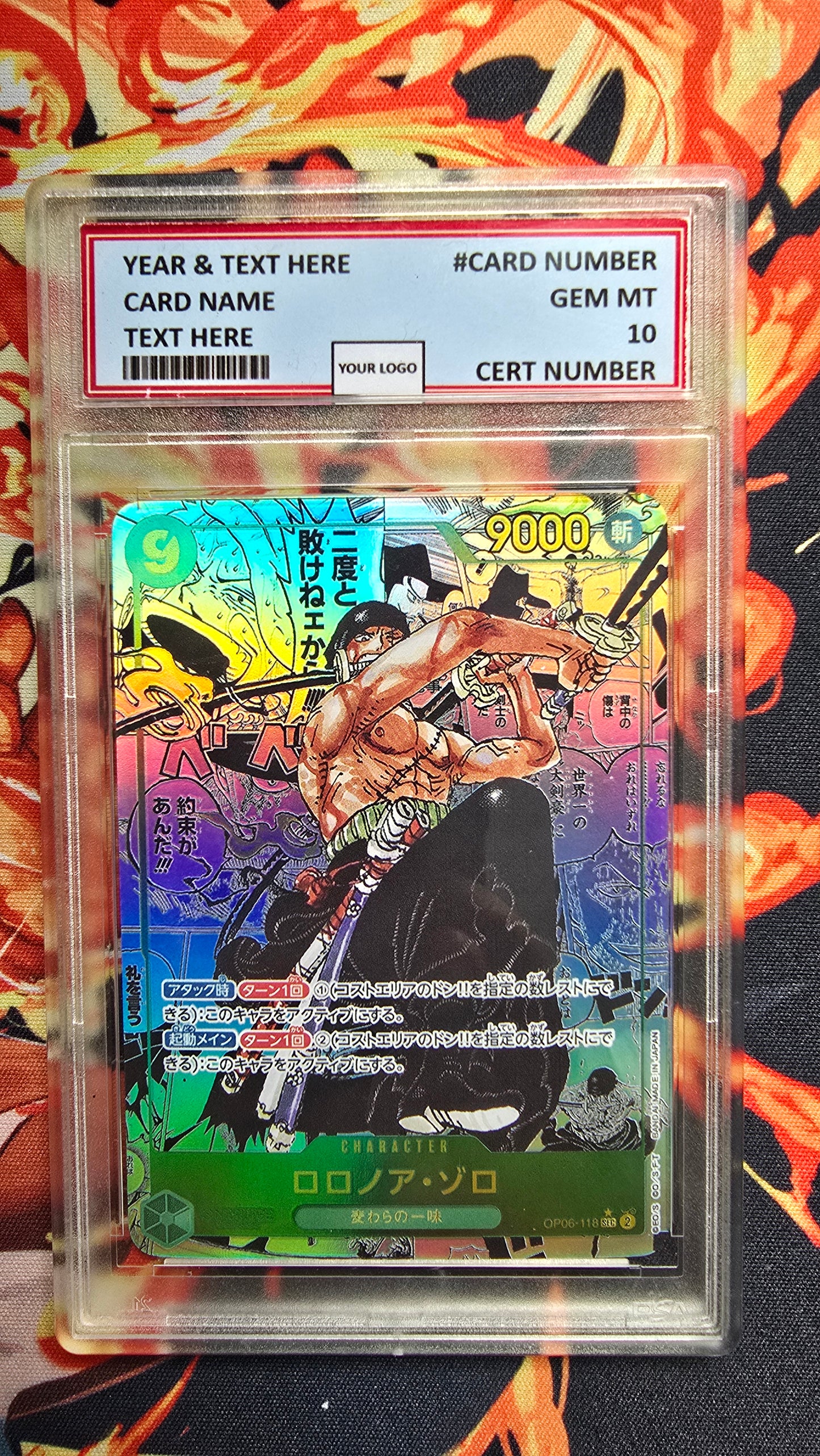 JAPANESE Graded PSA 10 Style One Piece TCG OP01 - EB03 Manga High Quality Textured Cards Card Proxy